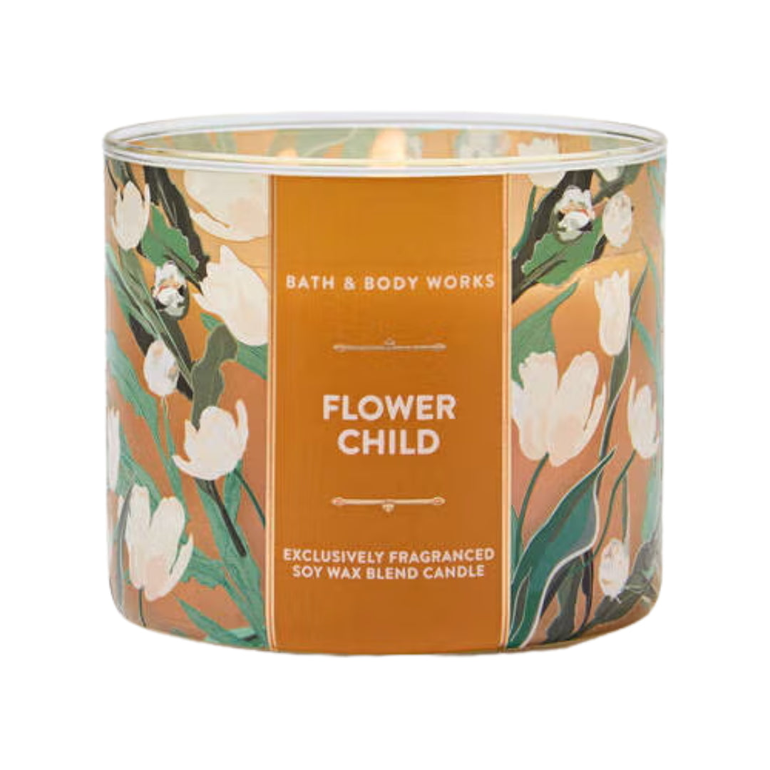 Bath & Body Works Flowerchild 3-Wick Candle, 14.5 oz | 411 g